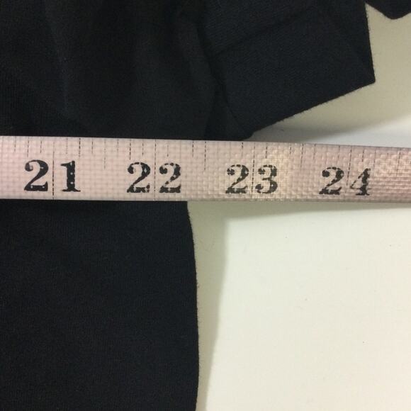 BLOOMCHIC 14-16 1X Plus Black Chiffon Patchwork Puff Sleeve T shirt NWT B88 - Picture 6 of 9